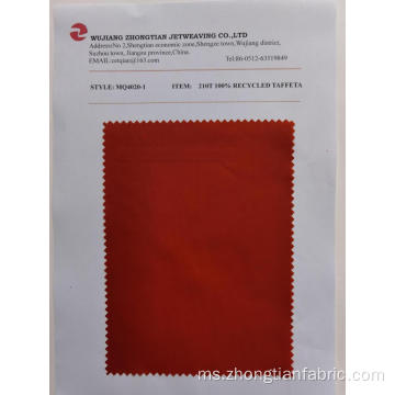 100% Recycled Polyester 210T 75D Taffeta
